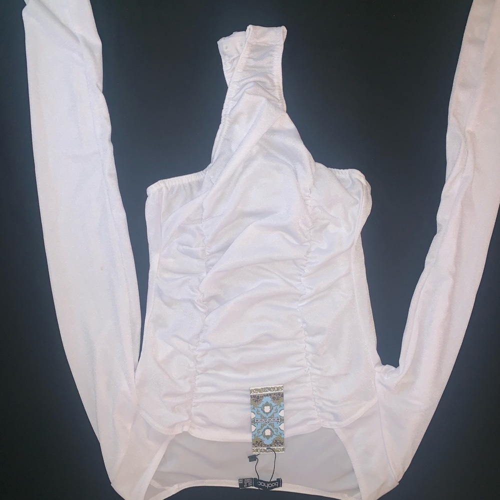 WHITE FRINGE LEOTARD